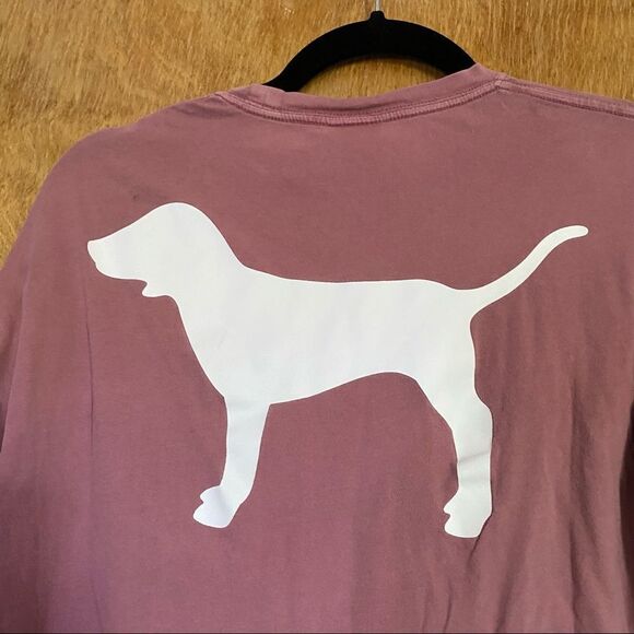 🍄 PINK Victoria’s Secret Mauve Pink Dog Long Sleeve - Picture 3 of 6